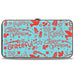 Hinged Wallet - GRATEFUL OPTIMISM BE KIND Icons Collage Blue/Red Hinged Wallets Buckle-Down   