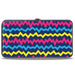 Hinged Wallet - Scribble Zig Zag Stripe Navy/Multi Color Hinged Wallets Buckle-Down   