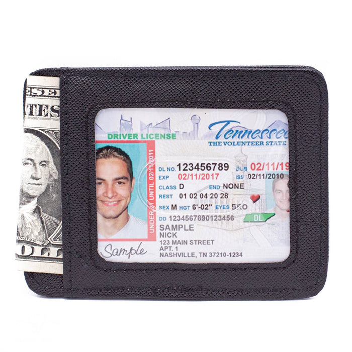 Weekend Wallet - CHALLENGER Emblem Script Black Silver-Fade Mini ID Wallets Dodge   