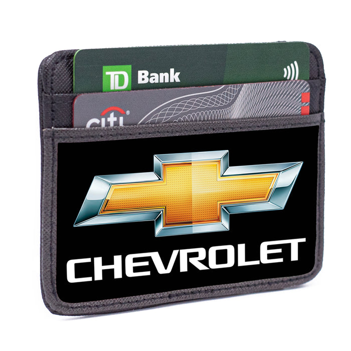 Weekend Wallet - Chevy Bowtie Black Gold Mini ID Wallets GM General Motors   