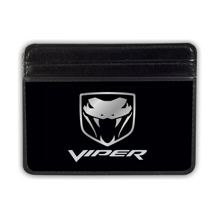 Weekend Wallet - Dodge VIPER Logo Black Silver Mini ID Wallets Dodge   