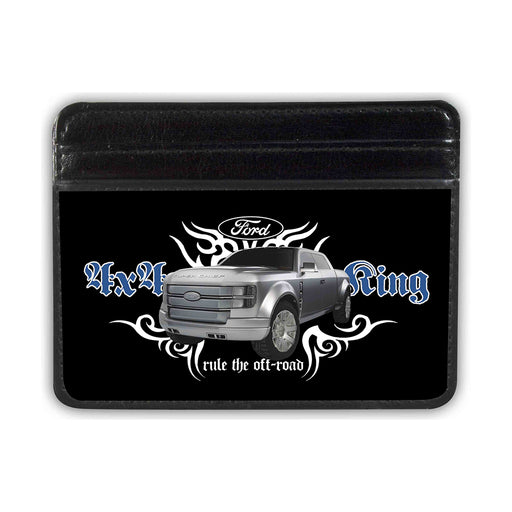Weekend Wallet - FORD 4x4 TRUCKING-RULE THE OFF-ROAD Black White Blue Grays Mini ID Wallets Ford   