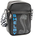 Crossbody Wallet - Carroll Shelby SHELBY Text Super Cobra Black Blue Gray Crossbody Bags Carroll Shelby   