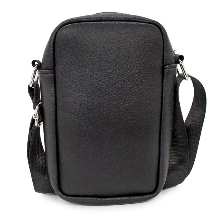 Women's Crossbody Wallet - Disney Signature D Logo Centered Embossed Black Crossbody Bags Disney   
