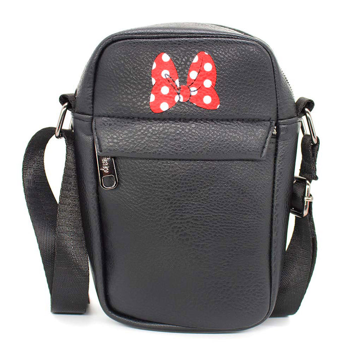 Women's Crossbody Wallet - Minnie Mouse Polka Dot Bow Black Red White Crossbody Bags Disney   