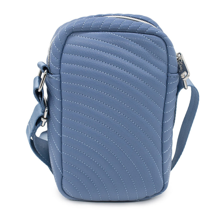Women's Crossbody Wallet - Disney Signature D Blue Logo with Arch Stitch Blue Crossbody Bags Disney   