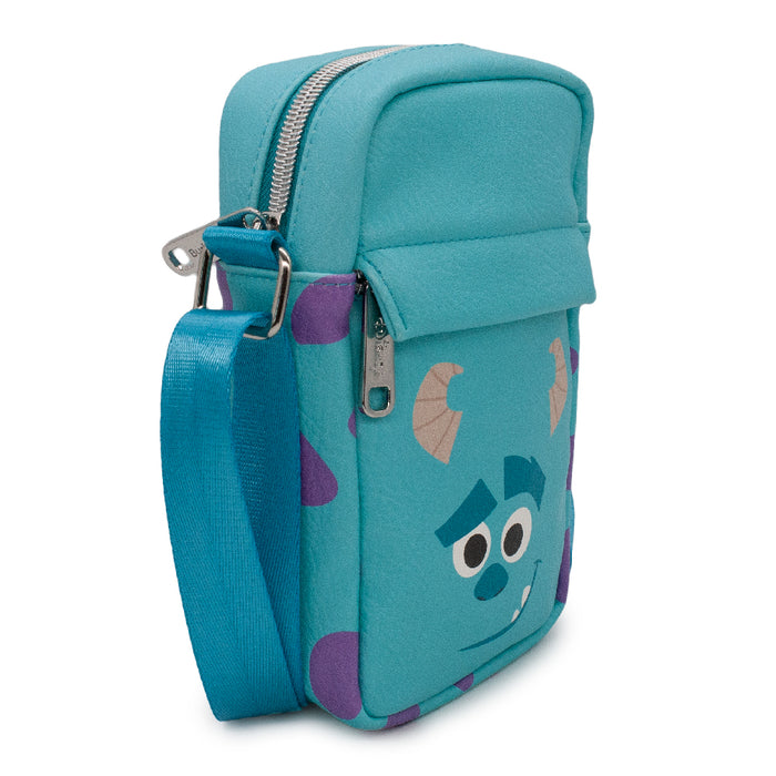 Women's Crossbody Wallet - Monsters Sulley Smiling Face and Spots Blue Purple Crossbody Bags Disney   