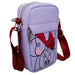 Women's Crossbody Wallet - Minnie Mouse Face Doodle Close-Up Lavender Crossbody Bags Disney   