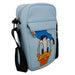 Women's Crossbody Wallet - Donald Duck Smiling Expression Close-Up Baby Blue Crossbody Bags Disney   