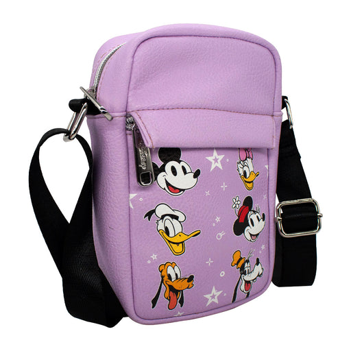 Women's Crossbody Wallet - Disney The Sensational Six Smiling Faces Stars Lilac Crossbody Bags Disney   