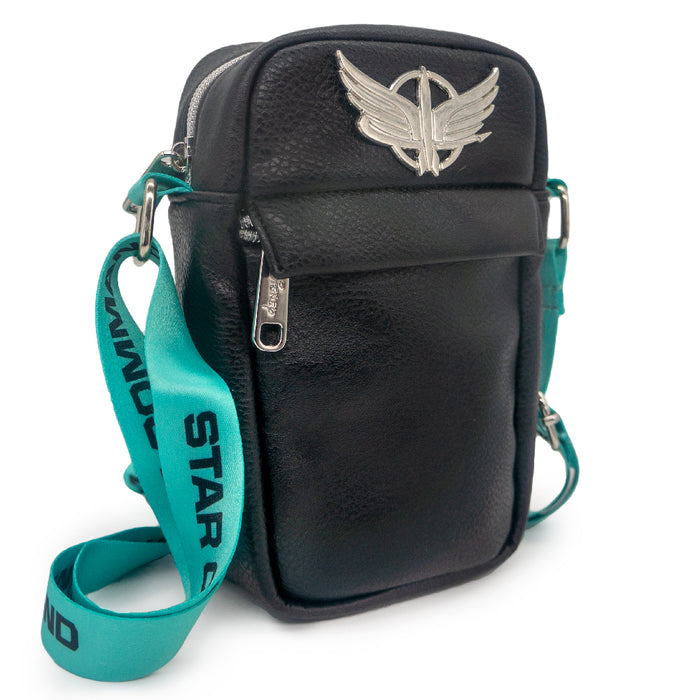 Crossbody Wallet - Lightyear Star Command Silver Wings Logo Crossbody Bags Disney   