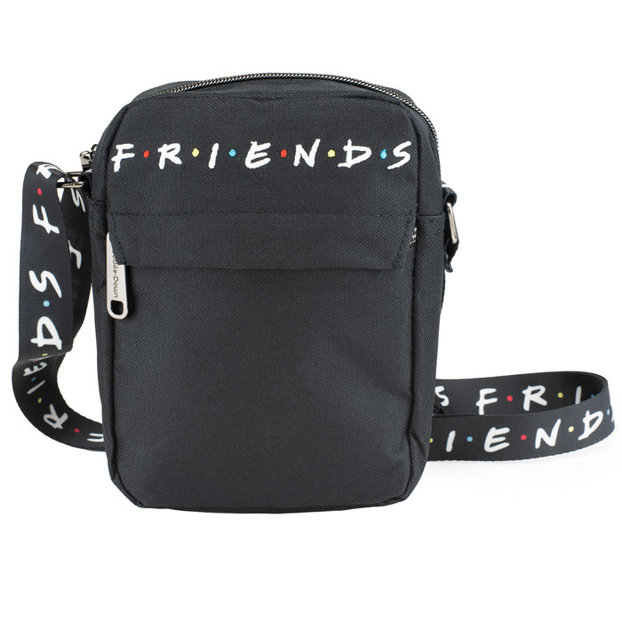 Women's Crossbody Wallet - FRIENDS Logo Black White Multi Color Crossbody Bags Friends   