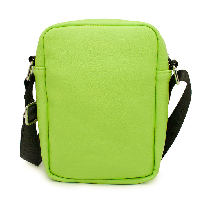 Crossbody Wallet - Invader Zim GIR Face CLOSE-UP Lime Green Crossbody Bags Nickelodeon   