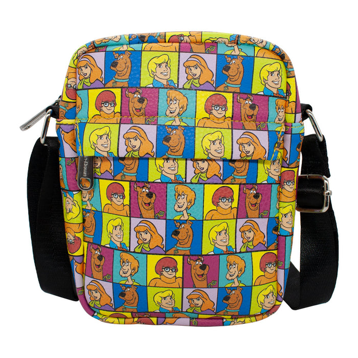 Women's Crossbody Wallet - Scooby Doo 5-Character Face Blocks Multi Color Crossbody Bags Scooby Doo   