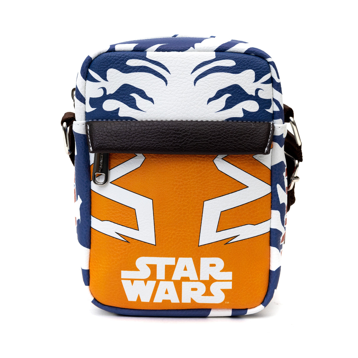 Bioworld Star Wars Ahsoka Tano Full Zip Closure Wristlet Wallet w/ Tech Pocket and Wrist Strap, Silver