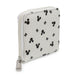 Women's Zip Around Wallet Square - Mickey Mouse Head and M Icons Scattered White Black Mini Clutch Wallets Disney   