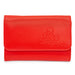 Women's Fold Over Wallet Rectangle PU - Mickey Profile and Script Single Line Debossed Red Clutch Snap Closure Wallets Disney   