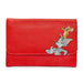 Women's Fold Over Wallet Rectangle PU - Tom and Jerry Smiling Pose Red Clutch Snap Closure Wallets Tom and Jerry   
