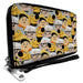 PU Zip Around Wallet Rectangle - Up 3-Character Faces Stacked Gray Clutch Zip Around Wallets Disney   