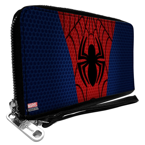 BEYOND AMAZING SPIDER-MAN 

PU Zip Around Wallet Rectangle - Spider-Man Chest Spider4 Blues/Reds/Black Clutch Zip Around Wallets Marvel Comics   