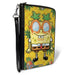 PU Zip Around Wallet Rectangle - SpongeBob SquarePants Pineapple Eyes Pose Pineapple Gold Clutch Zip Around Wallets Nickelodeon   