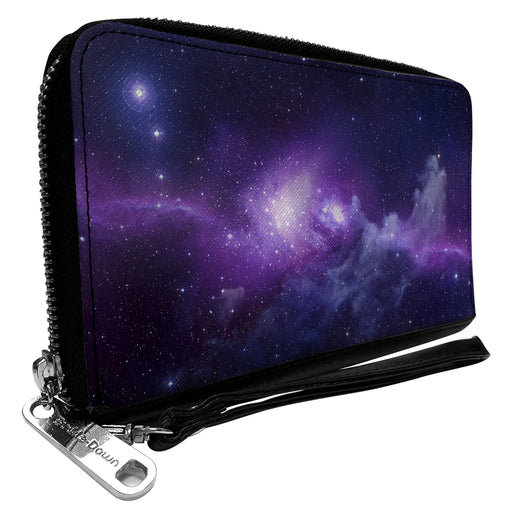 PU Zip Around Wallet Rectangle - Galaxy Purple/Pinks Clutch Zip Around Wallets Buckle-Down   