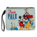 Women's Wallet Single Pocket Wristlet - Disney Mickey and Friends Fab Four TRUE PALS Group Pose Sage Wristlets Disney   