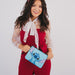 Women's Wallet Single Pocket Wristlet - Lilo & Stitch Stitch Sweet Smiling Pose Blue Wristlets Disney   