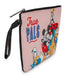 Women's Wallet Single Pocket Wristlet - Disney Mickey and Friends Fab Four TRUE PALS Group Pose Pink Wristlets Disney   