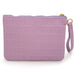 Wallet Single Pocket Wristlet - Minnie Mouse Bow Debossed Lilac PU with Metal Gold Icon Bow Wristlets Disney   