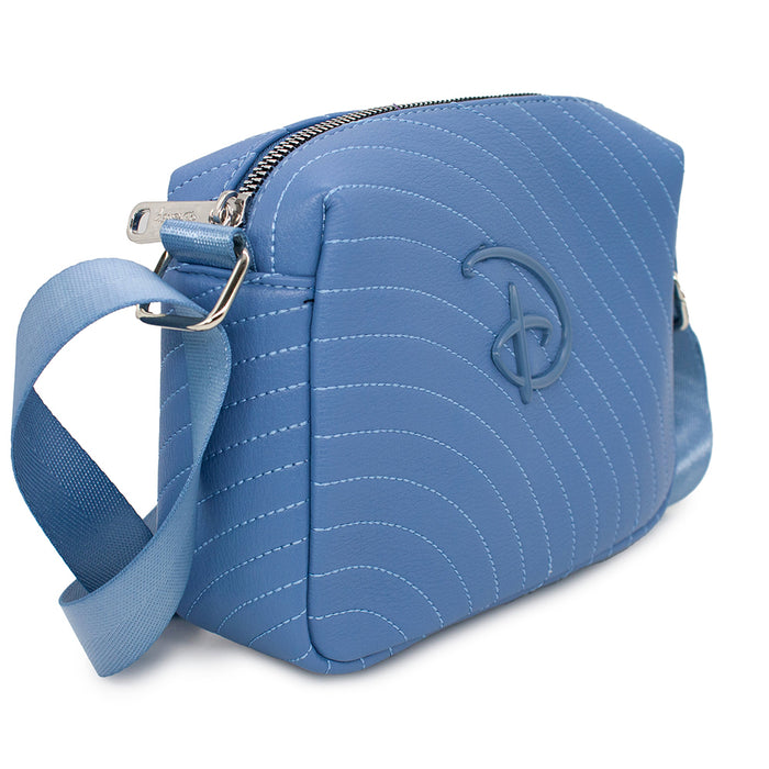 Women's Horizontal Crossbody Wallet - Disney Signature D Blue Logo with Arch Stitch Blue Crossbody Bags Disney   