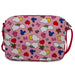 Women's Horizontal Crossbody Wallet - Mickey and Minnie Icons with Rainbow and Flowers Scattered Pink Crossbody Bags Disney   