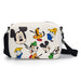 Horizontal Crossbody Wallet - Disney Mickey and Friends Fab Four Expressions Scattered White Crossbody Bags Disney   