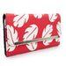 Women's Envelope Fold Over Wallet PU - Lilo & Stitch Bounding Lilo Dress Leaves Red White Clutch Snap Closure Wallets Disney   
