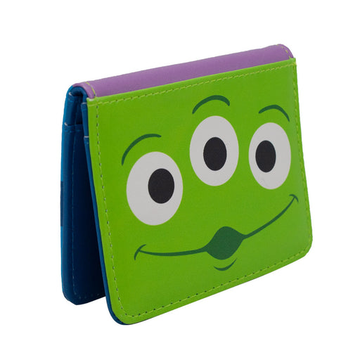 Wallet ID Fold Over - Toy Story Alien Character Close-Up Green Blue Mini ID Wallets Disney   