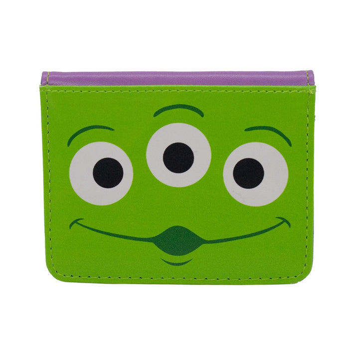 Wallet ID Fold Over - Toy Story Alien Character Close-Up Green Blue Mini ID Wallets Disney   