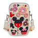 Wallet Phone Bag Holder - Disney Mickey Mouse Dessert Sweet Treats Scattered Cream Crossbody Bags Disney   