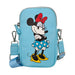 Wallet Phone Bag Holder - Minnie Mouse Style Standing Pose Baby Blue Crossbody Bags Disney   