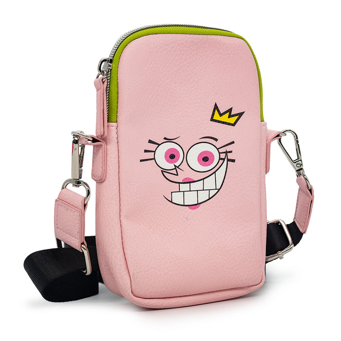 Wallet Phone Bag Holder - The Fairly OddParents Cosmo and Wanda Close-Up Expressions Crossbody Bags Nickelodeon   
