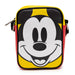 Disney Bag, Cross Body, Mickey Mouse Happy Face and Buttons Character Close Up, Vegan Leather Crossbody Bags Disney   