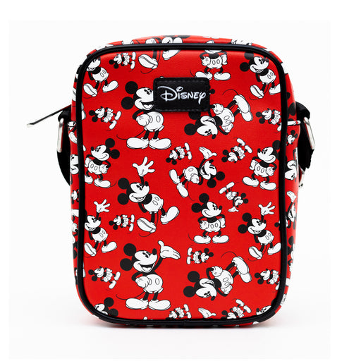 Disney Bag and Wallet Combo, Mickey Mouse Toss Print Red, Vegan Leather Crossbody Bag and Wallet Sets Disney   