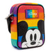 Disney Bag and Wallet Combo, Mickey Mouse Pride Happy Face Close Up, Rainbow Stripe, Vegan Leather Crossbody Bag and Wallet Sets Disney   