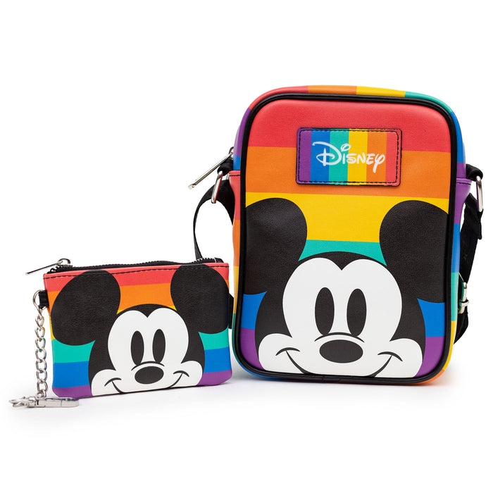 Rainbow Mickey Mouse Bag and Wallet Set | Vegan Leather | Bubblegum Divas