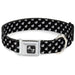 Dog Bone Seatbelt Buckle Collar - Diamonds Diagonal Black/White Seatbelt Buckle Collars Buckle-Down   