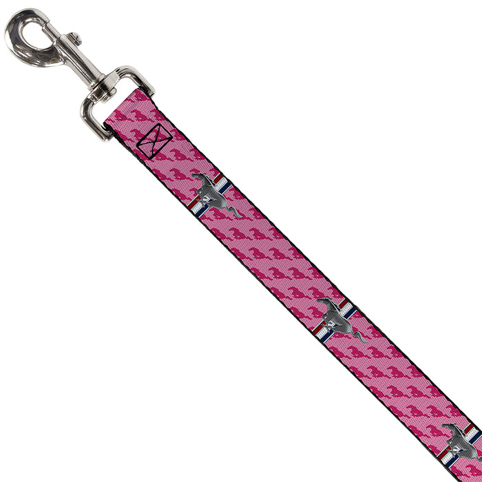 Dog Leash - Ford Mustang w/Bars w/Text PINK LOGO REPEAT Dog Leashes Ford   
