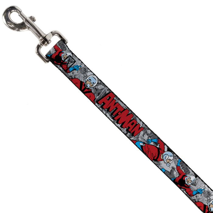 Dog Leash - Classic ANT-MAN 3-Poses/Comic Stacked Grays/Black/Red Dog Leashes Marvel Comics   