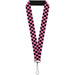 Lanyard - 1.0" - Checker Black Pink Lanyards Buckle-Down   