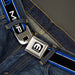 MOPAR Logo Full Color Black White Seatbelt Belt - MOPAR Text/Logo/Stripe Blue/White/Black Webbing Seatbelt Belts Mopar   