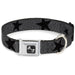Dog Bone Seatbelt Buckle Collar - Cheetah/Stars Gray/Black Seatbelt Buckle Collars Buckle-Down   