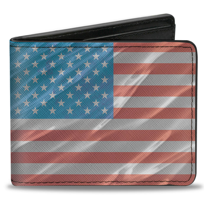 Bi-Fold Wallet - American Flag Waving Bi-Fold Wallets Buckle-Down   